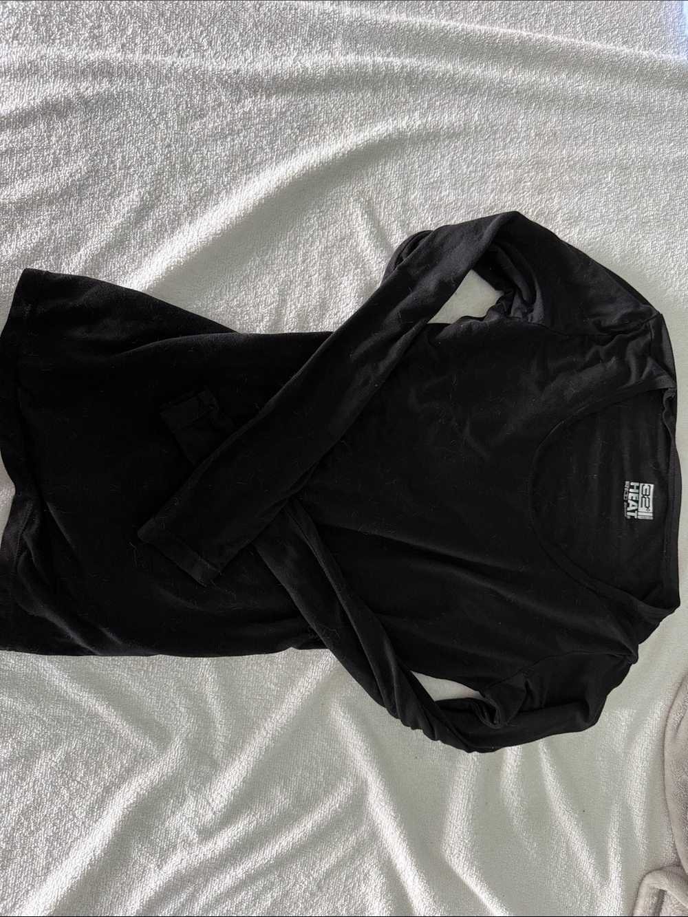 Long-Sleeve Black Women's Scoop Neck Top